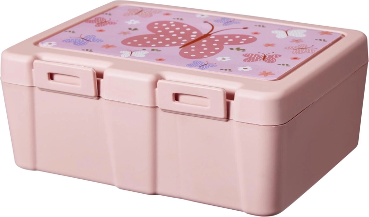 Detský desiatový box s priehradkou a príborom 18 × 13,5 × 7,5 cm – 1 kus