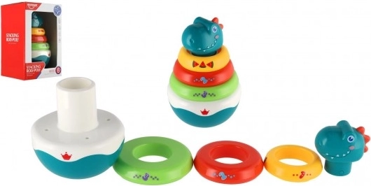 Kolísajúci sa dinosaurus so skladacími krúžkami (pyramída) 16 cm