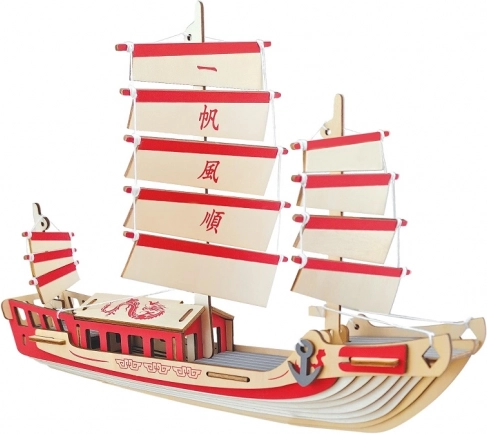 Woodcraft drevené 3D puzzle – japonská plachetnica