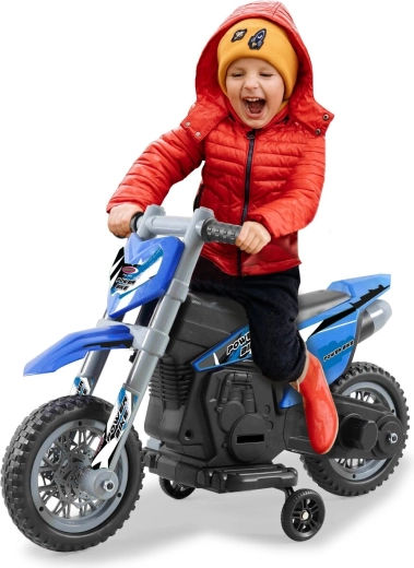 Detský elektrický motocykel Power Bike modrý 6 V