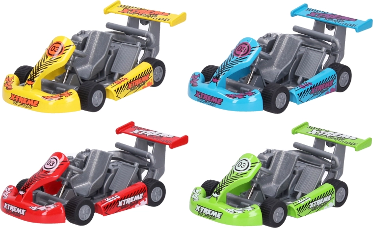 Kovová motokára na spätné natiahnutie 13 cm - 1 kus