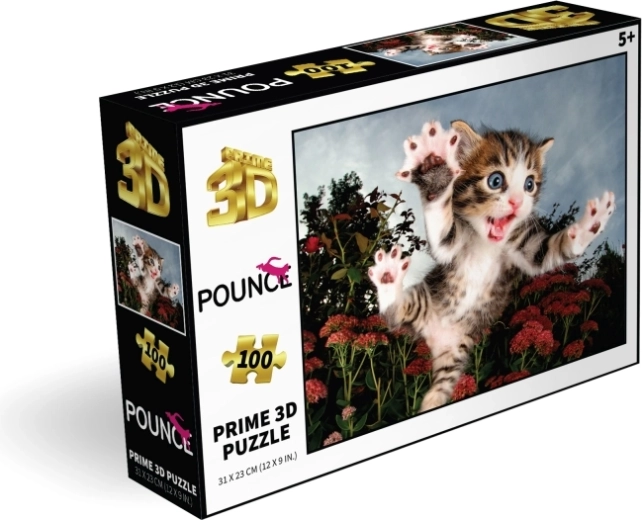 Roztomilý motív skákajúceho mačiatka