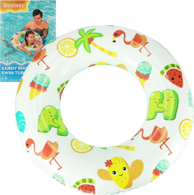 nafukovací plavecký kruh BESTWAY s motívom plameniakov 61 cm