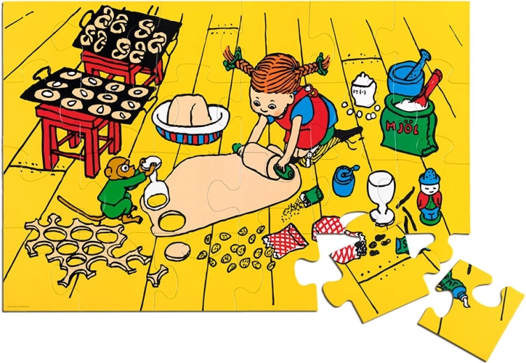 Podlahové puzzle Pippi Dlhá pančucha – 24 dielikov