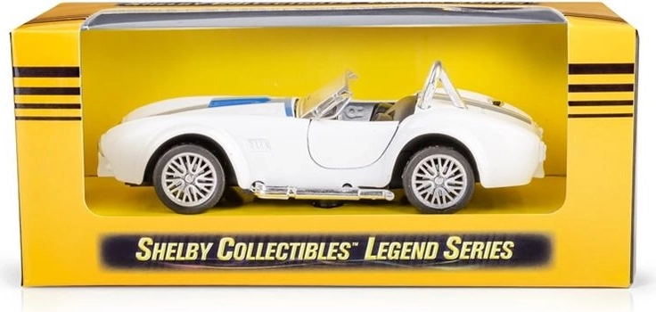 Shelby Cobra 1:32 biele kovové autíčko s pull-back