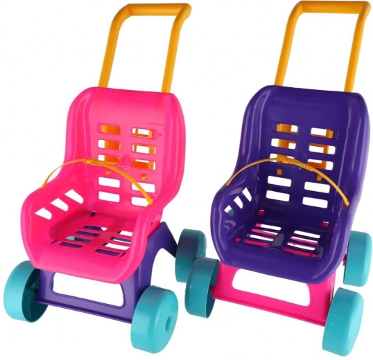 Teddies kočík pre bábiky Buggy Sport ružovo‑fialový