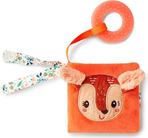 Lilliputiens mini knižka so šuštivými stránkami a hryzátkom srnka Stella, 6m+