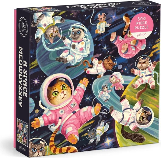 Štvorcové puzzle Vesmírna mačacia odysea 500 dielikov GALISON