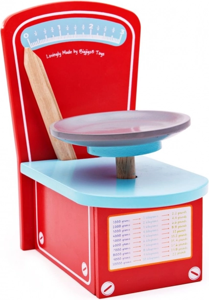 Bigjigs Toys drevená kuchynská váha pre deti