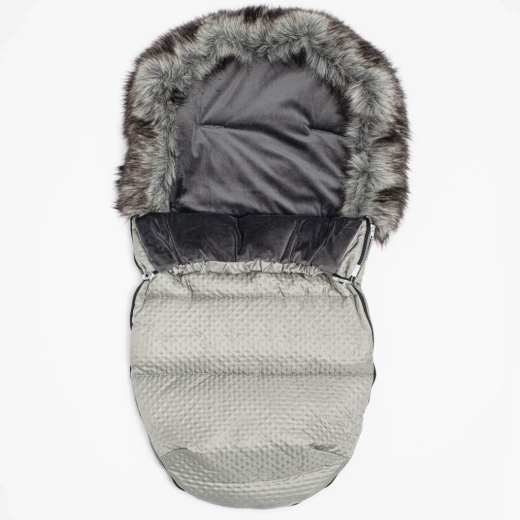Zimný fusak s flísom New Baby Lux, sivý