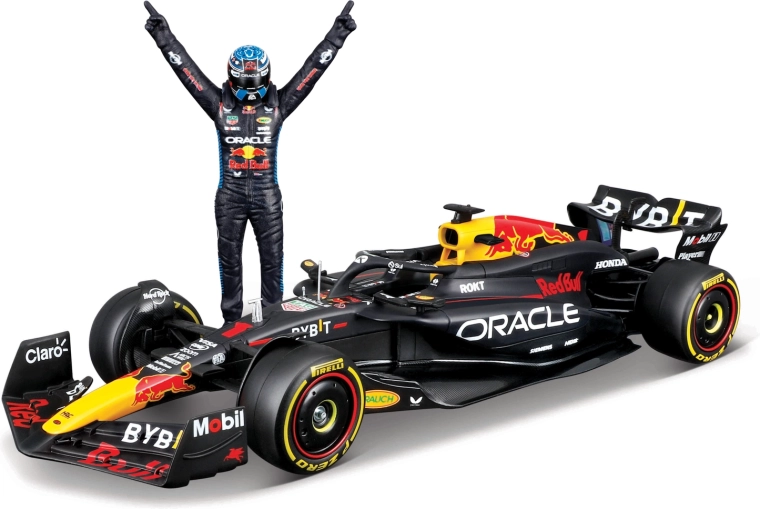 Model Formuly 1 Bburago Oracle Red Bull Racing RB20 2024 s figúrkou Max Verstappen 1:24
