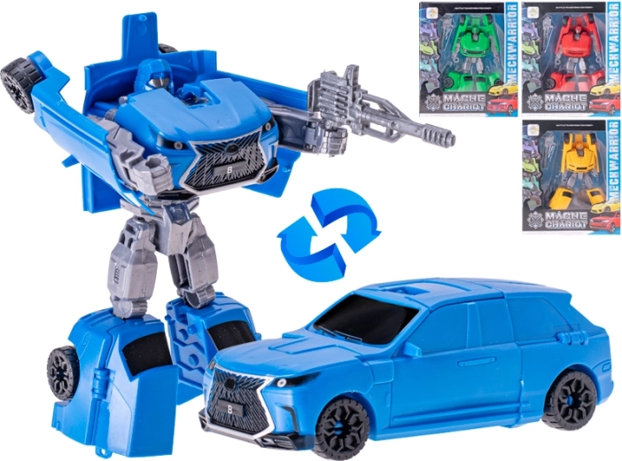 Transformujúce auto robot 14,5 cm so zbraňou