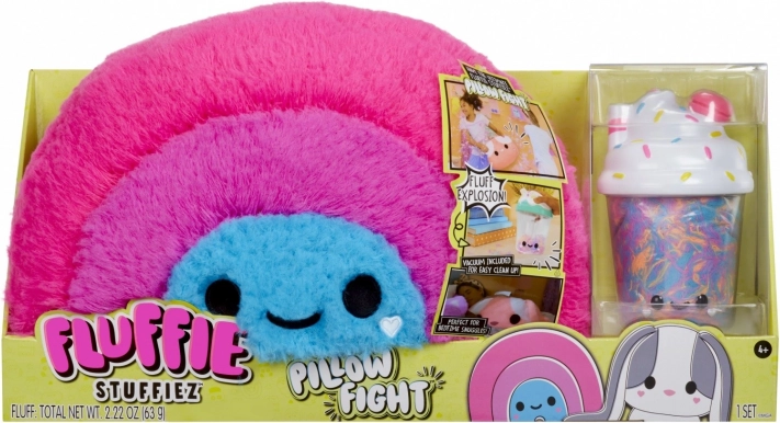 Vankúš Fluffie Stuffiez Pillow Fight dúha