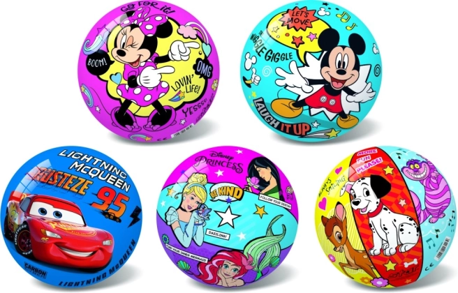 Lopta DISNEY 11 cm – 5 vzorov, display box