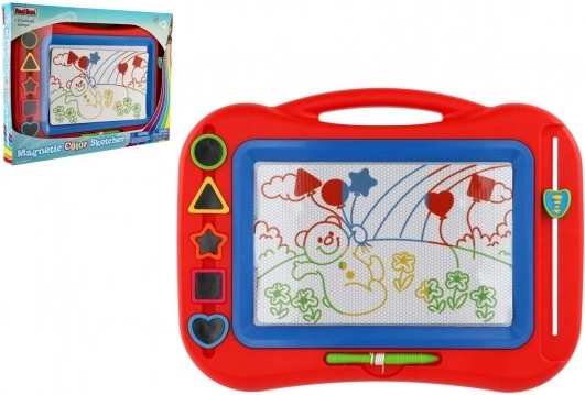 Magnetická kresliaca tabuľka s pečiatkami, 43 × 30 cm