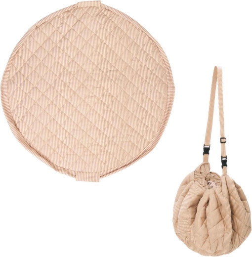 Play&Go Noomad Soft hracia deka a vak na hračky stripes brown
