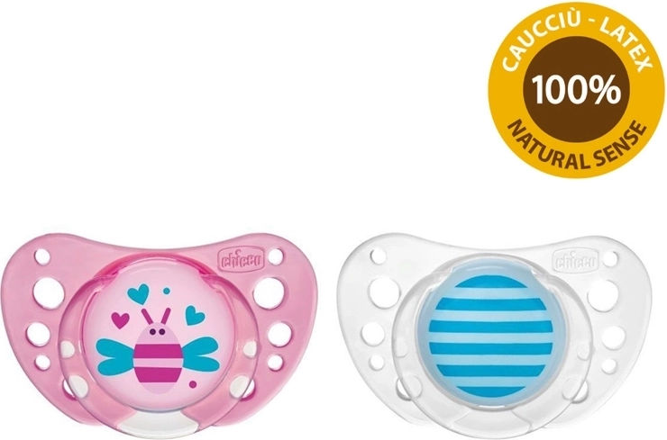 Chicco Physio Air kaučukový cumlík 16–36 m, pre dievčatá, 2 ks