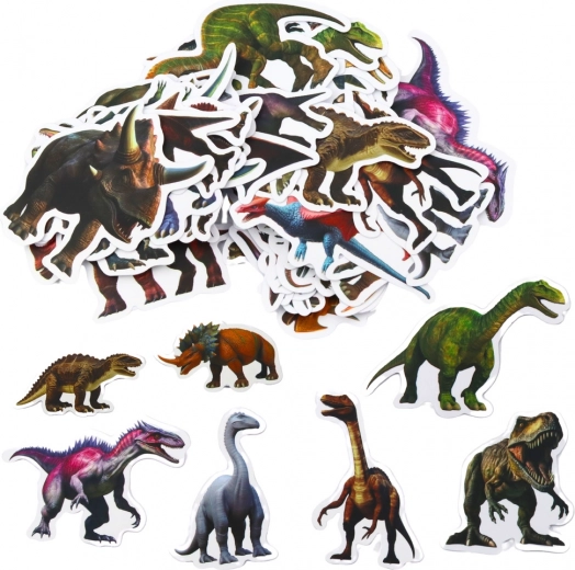 Sada nálepiek pre deti s dinosaurami 4-7cm 50ks