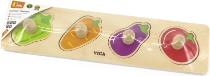 Drevená úchopová skladačka zelenina