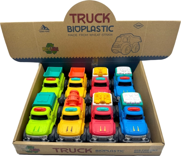 Bioplastové mini nákladné auto Truck 11 cm – rôzne druhy
