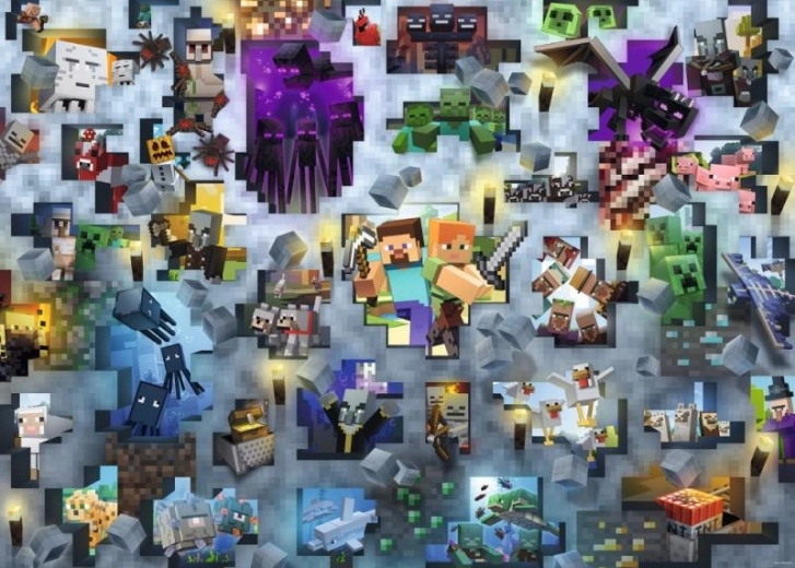 Puzzle Minecraft Challenge 1000 dielikov Ravensburger