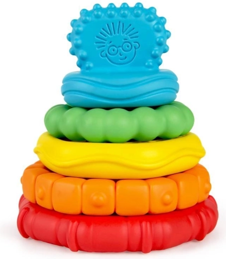 Baby Einstein stohovacie hryzátka 2v1 Stack & Teethe pre bábätká
