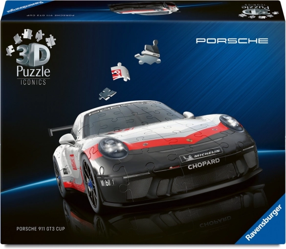 3D puzzle Porsche 911 GT3 Cup s funkčnými kolesami