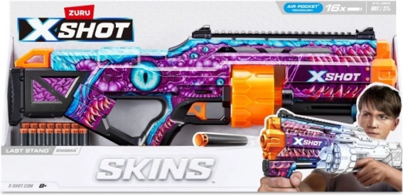 ZURU X-SHOT Skins Last Stand Enigma – pištoľ na penové šípky (16 šípok)