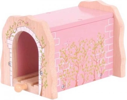 Ružový drevený železničný tunel BIGJIGS RAIL