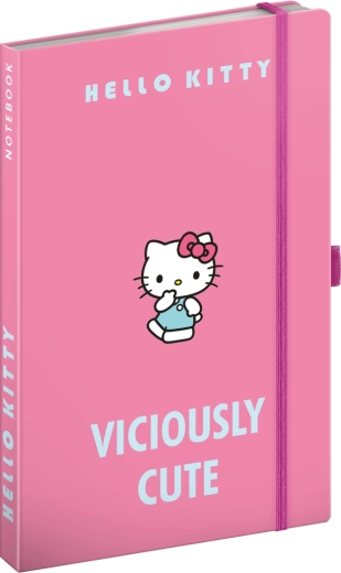Linkovaný zápisník Hello Kitty, 13 × 21 cm