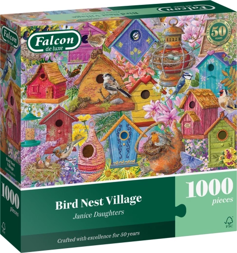Puzzle Falcon Vtáčie búdky 1000 dielikov