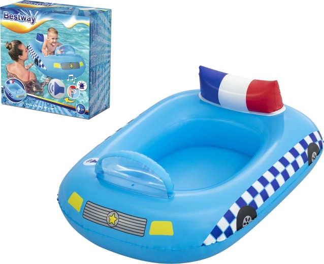 Nafukovací detský čln v tvare policajného auta