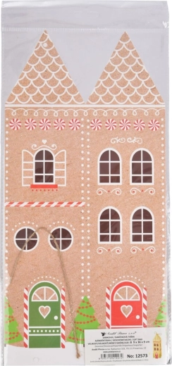 Papierový darčekový domček na fľašu s glitrom 9 × 9 × 36 cm