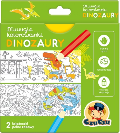 Dlhé omaľovánky Dinosaury pre deti 4+