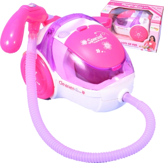 Hračka vysávač Super Cleaner – bielo‑ružový