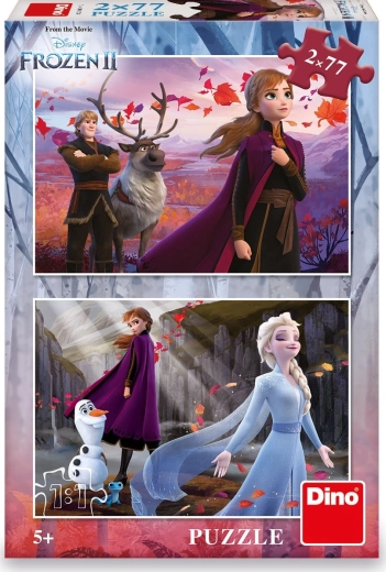 Puzzle 2v1 Ľadové kráľovstvo II - 2 x 77 dielikov
