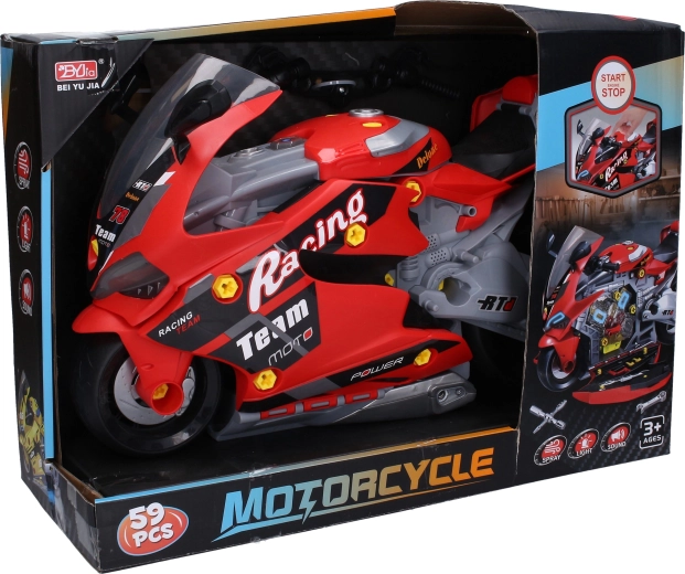 Skrutkovacia motorka s efektmi a parou 46 cm
