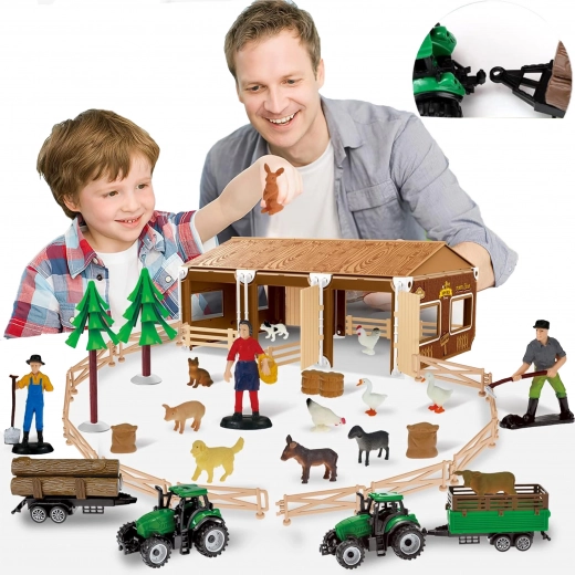 Woopie malý farmár XL – sada figúrok a farma (94 dielov)