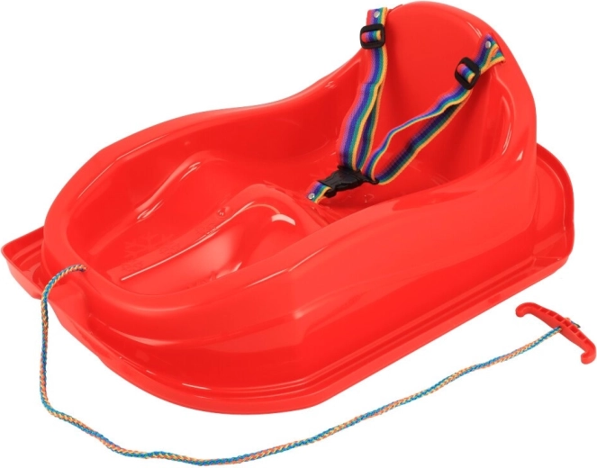 Plastové sánky s opierkou BABY MIX Mini červené