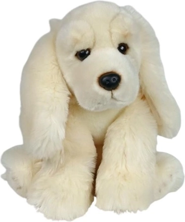 Plyšový pes španiel svetlý sediaci 28 cm