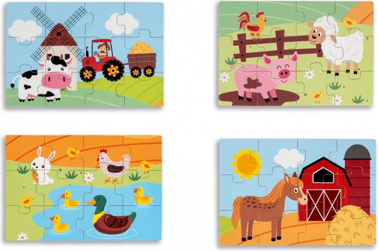 4 samostatné farmárske obrázky