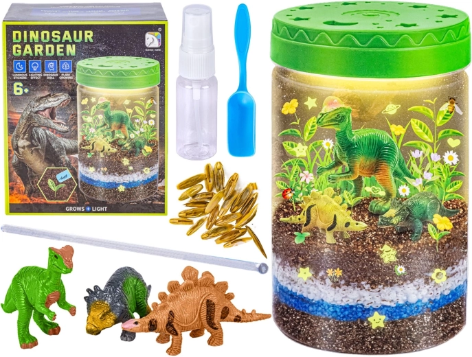 Detské terárium s dinosaurami s LED nočným svetlom - 1 kus