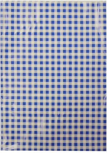 Obrus na výtvarnú výchovu modro-biele kocky 65 × 50 cm
