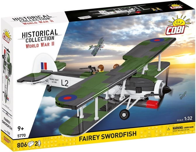 Cobi WWII Fairey Swordfish stavebnica lietadla 1:32 (806 dielikov, 2 figúrky)