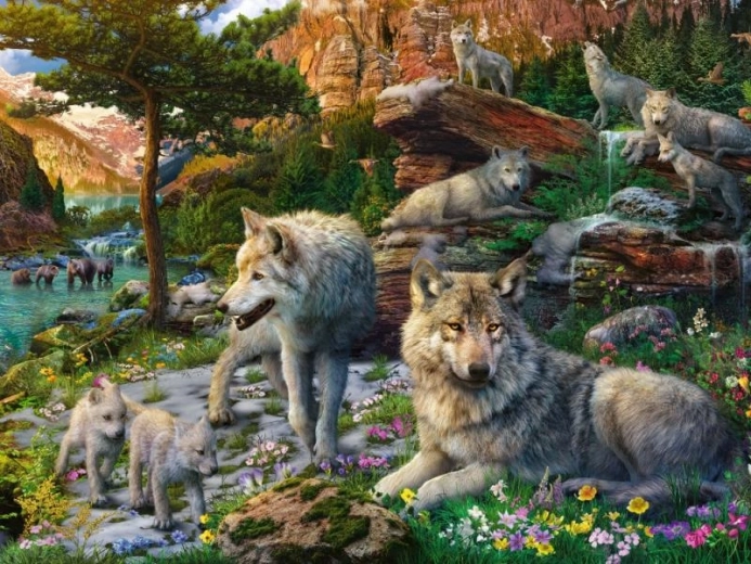 Ravensburger jarní vlci 1500 dielikov puzzle