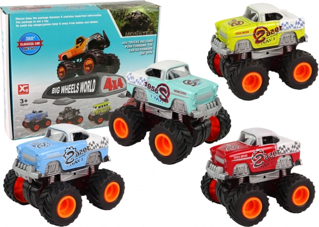 autíčko monster truck 4x4 na veľkých kolesách – sada farieb