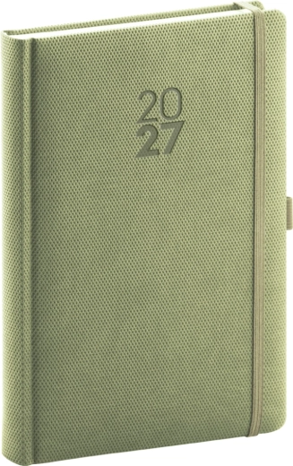 Notique Denný diár Diamante 2027 olivový 15 × 21 cm