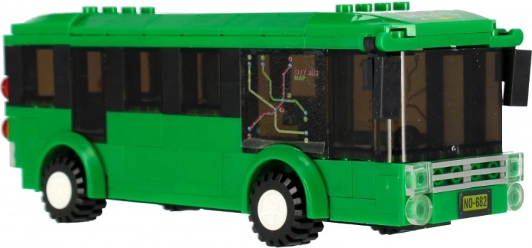 Realistický mestský autobus plný detailov
