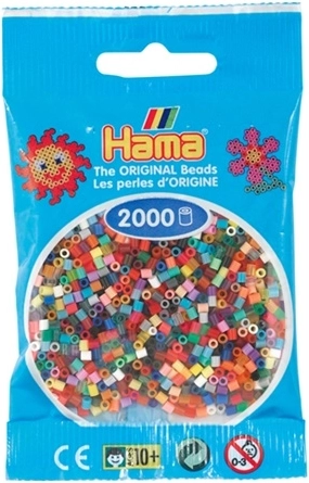 Hama mini zažehlovacie koráliky – mix farieb (2000 ks)