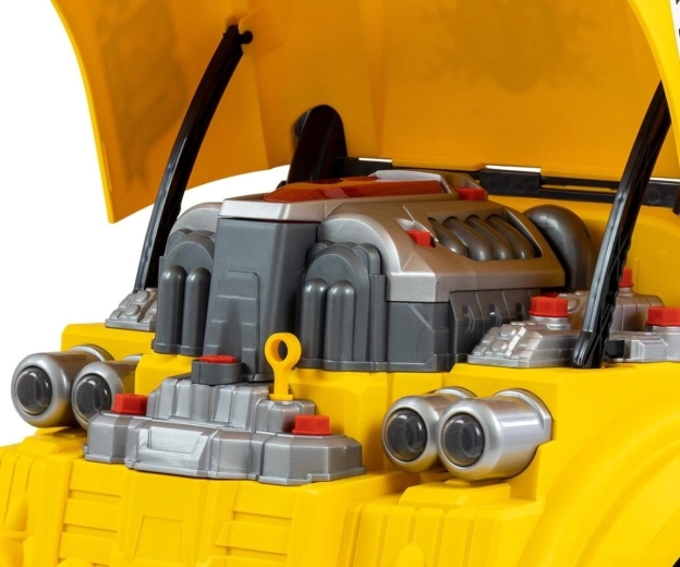 Otváracia kapota a motor, ktorý možno rozobrať